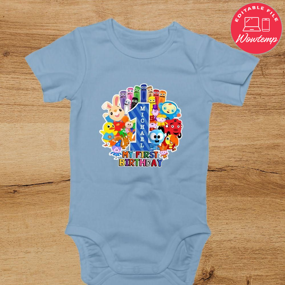 BabyFirst TV First Birthday PNG file template