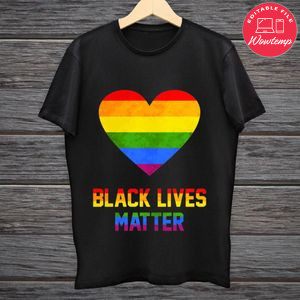 Black Lives Matter Rainbow Shirt PNG files Printable Instant Download