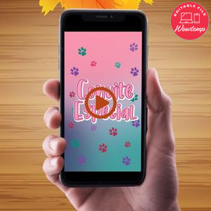 Girl Paw Patrol Video Invitation Digital Template Customizable Instant Download