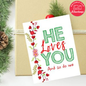 Valentines Ministering Favor Tag Customizable Template Instant Download