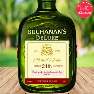 Groomsman Bourbon label Customizable Template Instant Download