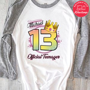 Official Teenager Shirt PNG File Templates