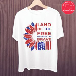 Land of the Free Home of the Brave SVG Cut File for 4th of July
