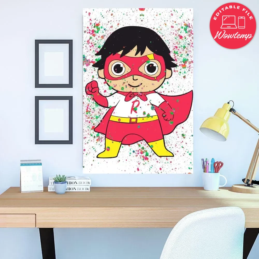 Ryans World Wall Art Digital File Printable Instant Download | Wowtemp