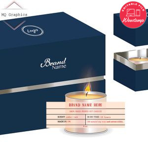 Editable Tin Candle Label Instant Download