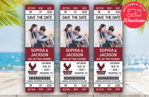 Editable North Carolina Central University Eagles Save The Date Wedding Engagement Announcement Ticket Invitation Instant Download
