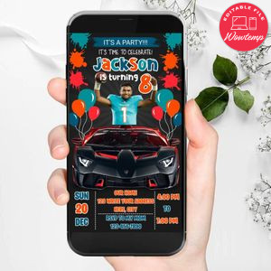 Mobile Tua Tagovailoa Miami Dolphins Drive By Birthday Parade Electronic Invite Invitation Template Instant Download