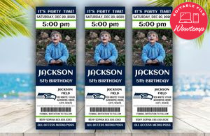 Printable Seattle Seahawks Birthday Ticket With Photo Invitation Instant Download