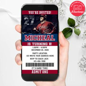 Electronic Los Angeles Angels Ticket Electronic Invite Birthday Invites Instant Download