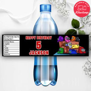 Printable Among Us Water Bottle Labels DIY