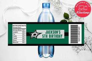 Printable Dallas Stars Water Bottle Labels Instant Download