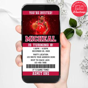 Toronto Raptors Ticket Invite Birthday Invites DIY