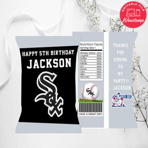 Chicago White Sox Chip Bags Digital File Printable Instant Download