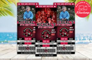 Editable Toronto Raptors Birthday Ticket Invitations Instant Download
