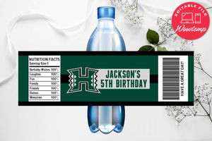 Printable Hawaii Rainbow Warriors Water Bottle Labels Instant Download