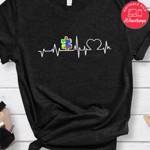 Autism Heartbeat Heart Shirt
