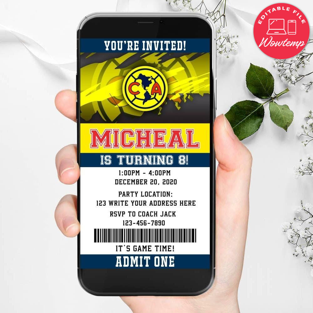 Electronic Club America Birthday Flyer Instant Download
