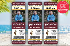Printable Cleveland Cavaliers Birthday Ticket With Photo Invitation Instant Download