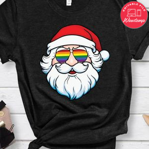 Santa Claus LGBT Pride Sunglasses Shirt
