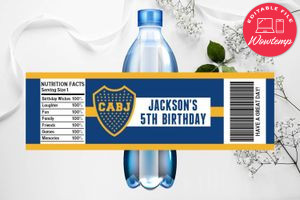 Boca Juniors Water Bottle Labels Instant Download