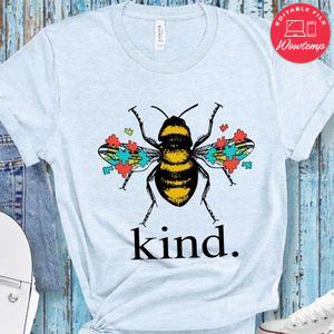 Autism Awareness Bee Kind Puzzle Shirt