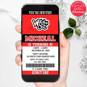 Electronic Wild'n Out Electronic Invite Birthday Invitation Instant Download