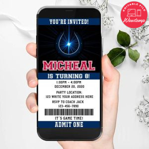 Electronic Indianapolis Colts Ticket Electronic Invite Birthday Invitation Instant Download