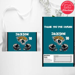 Jacksonville Jaguars Candy Bar Wrapper Digital File Printable Instant Download
