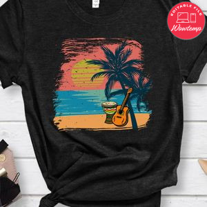 Beach And Guitar Shirt