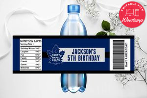 Printable Toronto Maple Leafs Water Bottle Labels Instant Download