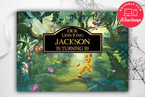 Printable Lion King Backdrop Digital File Instant Download