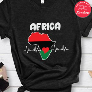 Africa Map Heart Beat Shirt