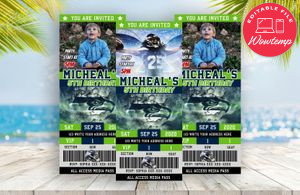 Editable Seattle Seahawks Birthday Ticket Invitations Instant Download