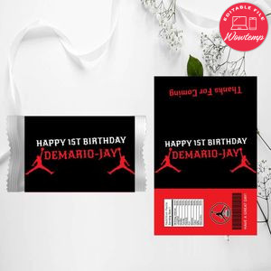 Jordan Candy Bar Digital File Printable Instant Download