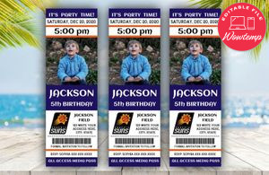 Phoenix Suns Birthday Ticket With Photo Invitation Instant Download
