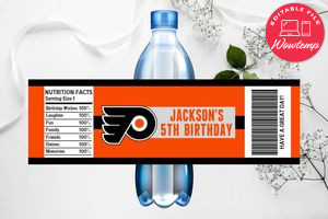 Printable Philadelphia Flyers Water Bottle Labels Instant Download