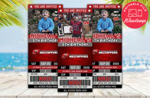 Western Kentucky Hilltoppers Ticket Birthday Editable Templates Instant Download