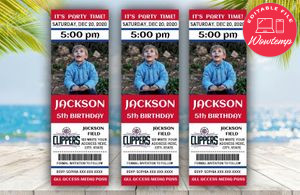 Los Angeles Clippers Birthday Ticket With Photo Invitation Instant Download