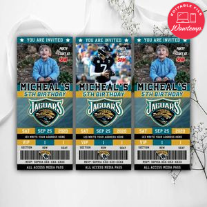 Jags Ticket Invitation Instant Download