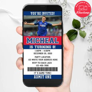 Electronic Cruz Azul Electronic Invite Birthday Invitations Instant Download