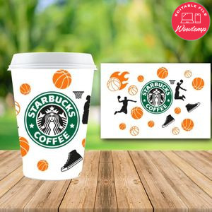 Starbucks Wrap Basketball PNG File template Instant Download