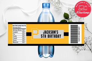 Printable Pittsburgh Pirates Water Bottle Labels Instant Download