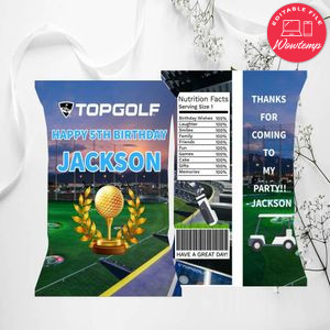 Top Golf Chip Bag Digital File Printable Instant Download