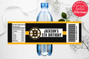 Printable Boston Bruins  Water Bottle Labels Instant Download