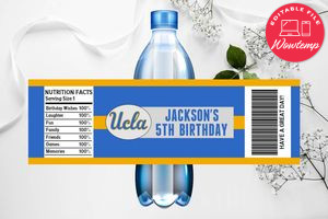 Printable UCLA Bruins Water Bottle Labels Instant Download