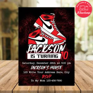 Sneaker Ball Invitation Instant Download