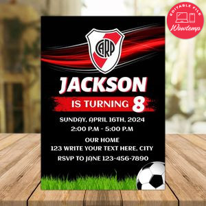 Rivera plate Invitation Template to Print at Home Instant Download