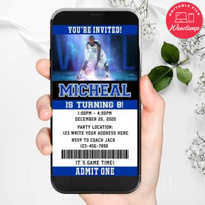 Electronic Kentucky Wildcats Ticket Electronic Invite Birthday Invitations Instant Download