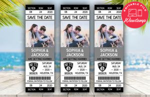 Brooklyn Nets Save The Date Wedding Engagement Announcement Ticket Invitation Instant Download