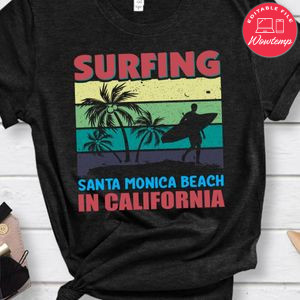 Surfing Santa Monica Beach In California Shirt